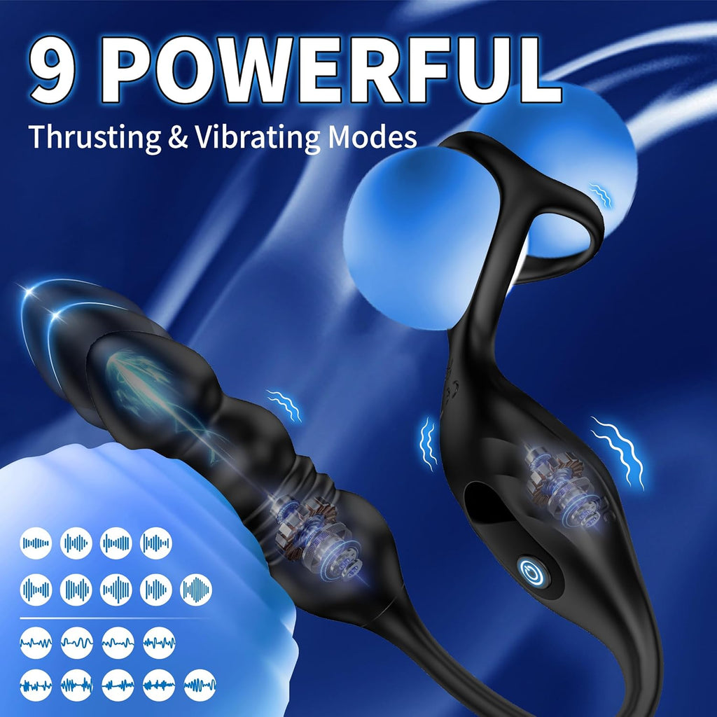ApexPulse Thrusting Prostate Massager Cock Ring