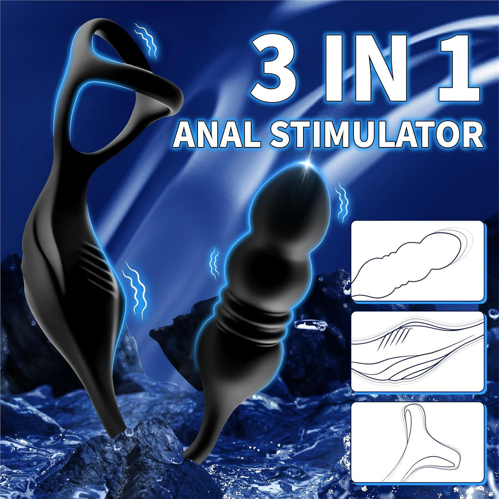 ApexPulse Thrusting Prostate Massager Cock Ring
