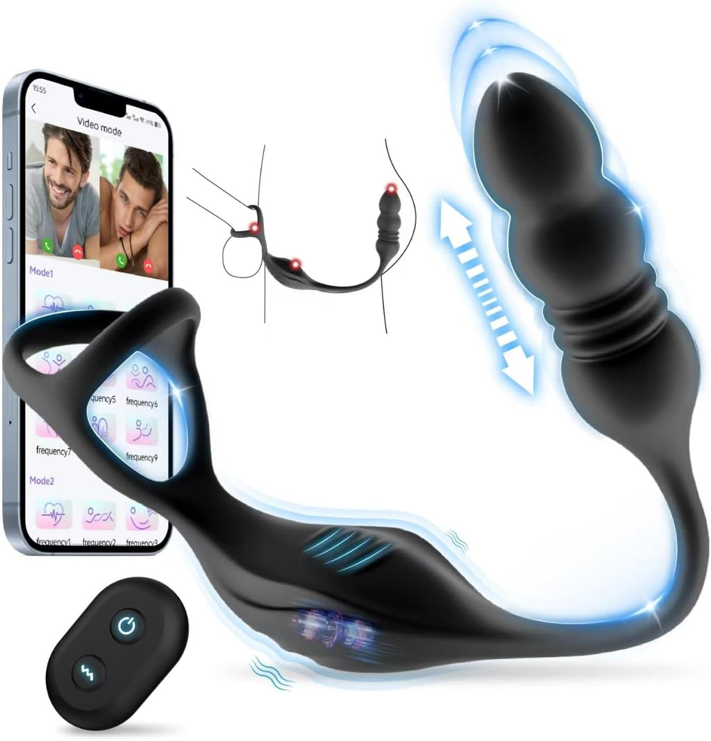 ApexPulse Thrusting Prostate Massager Cock Ring