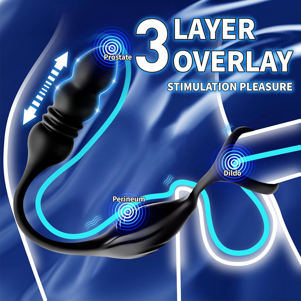 ApexPulse Thrusting Prostate Massager Cock Ring