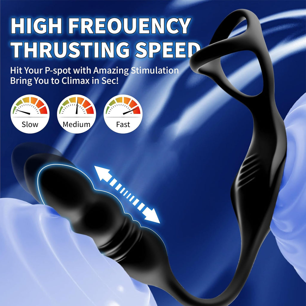 ApexPulse Thrusting Prostate Massager Cock Ring