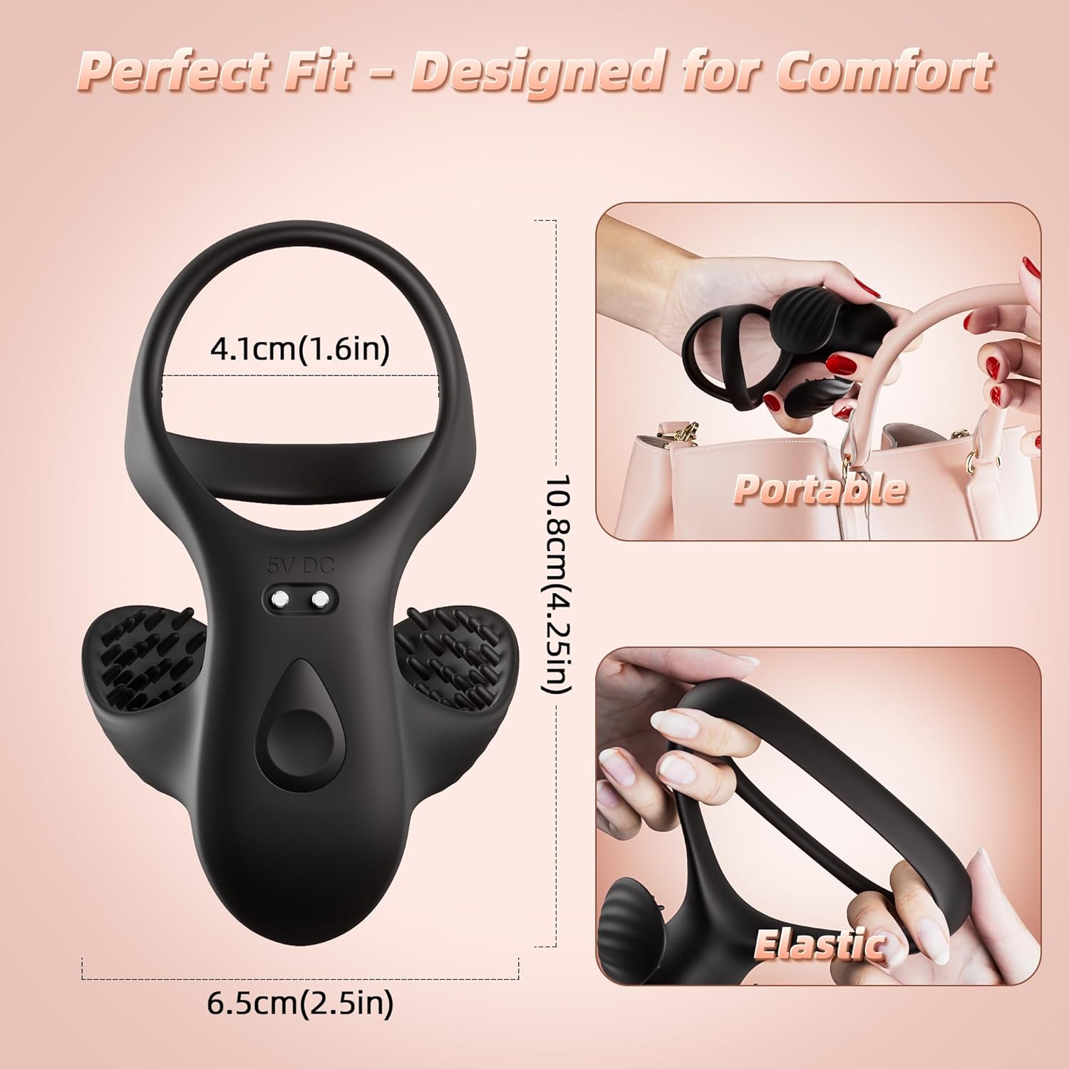 BallSync App Controlled Vibrating Cock Ring with Ball Wrap