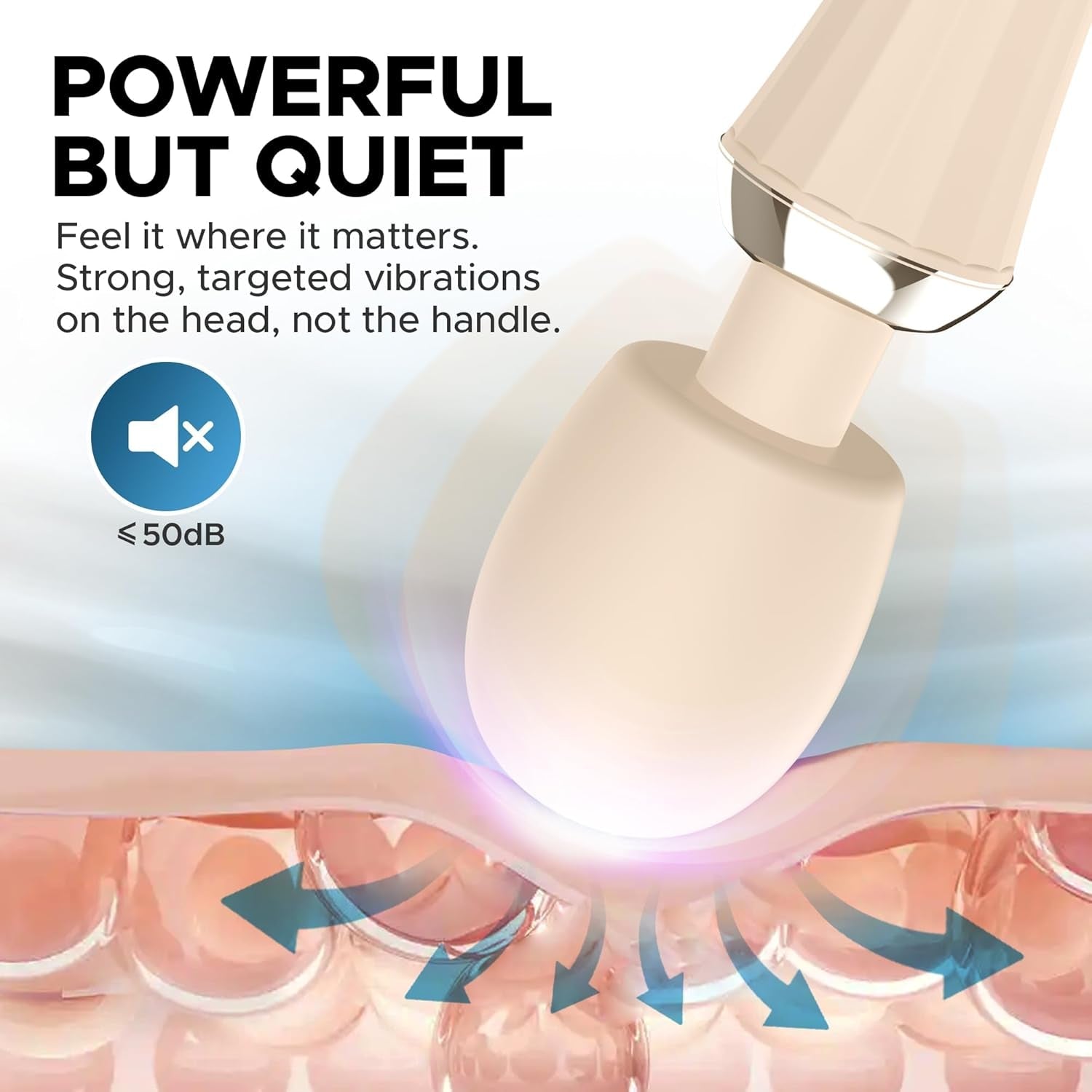 BareLuxe Cordless Multi-Pattern Wand Vibrator