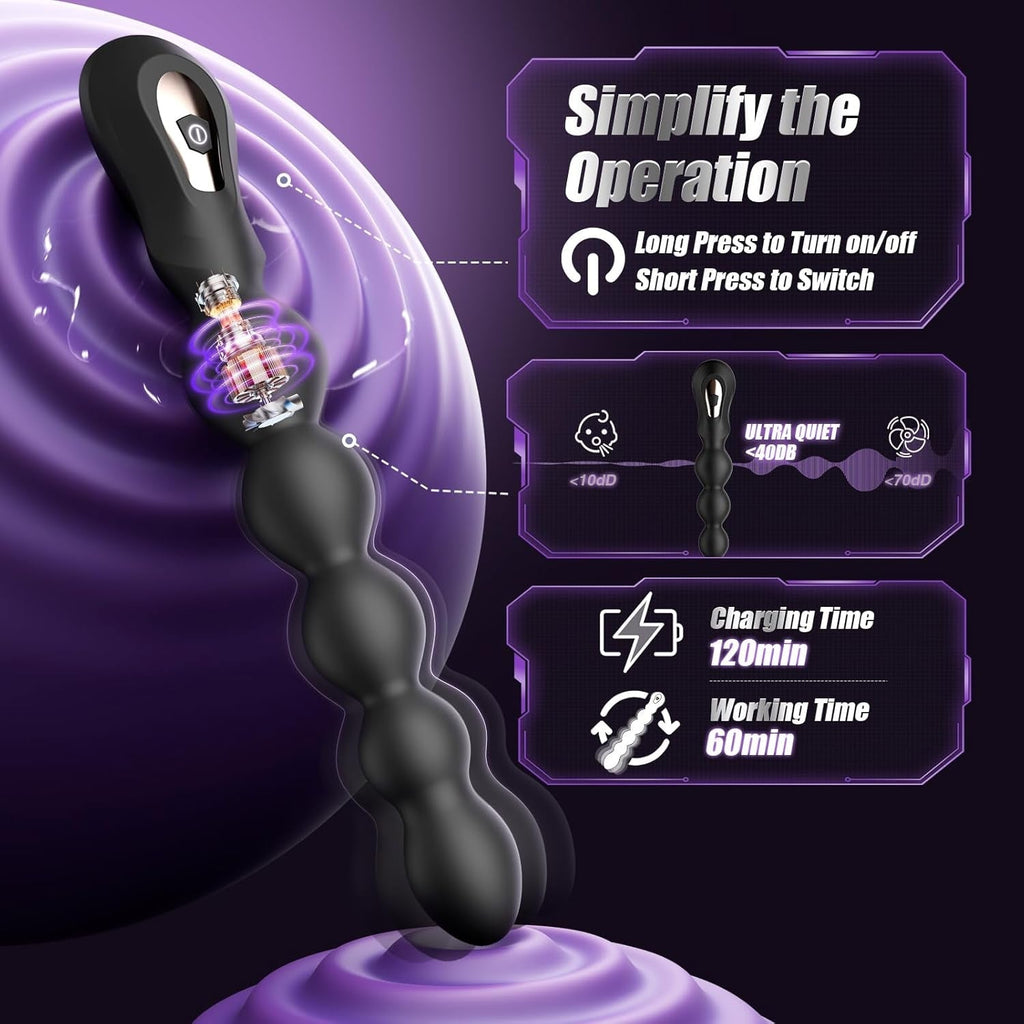 BeadRush XL Large Vibrating Anal Beads Plug