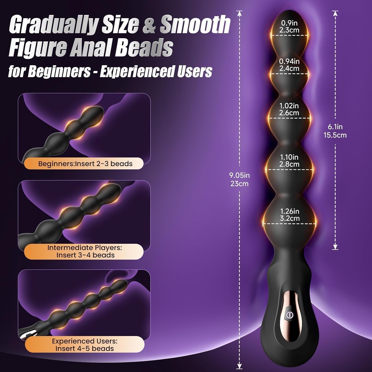 BeadRush XL Large Vibrating Anal Beads Plug