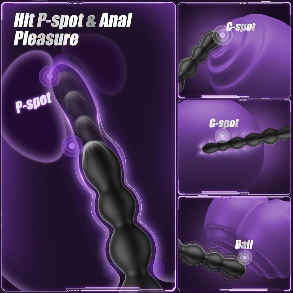 BeadRush XL Large Vibrating Anal Beads Plug