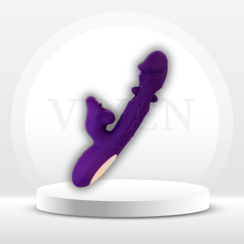 BiteBloom Tapping & Licking Rabbit Dildo Vibrator