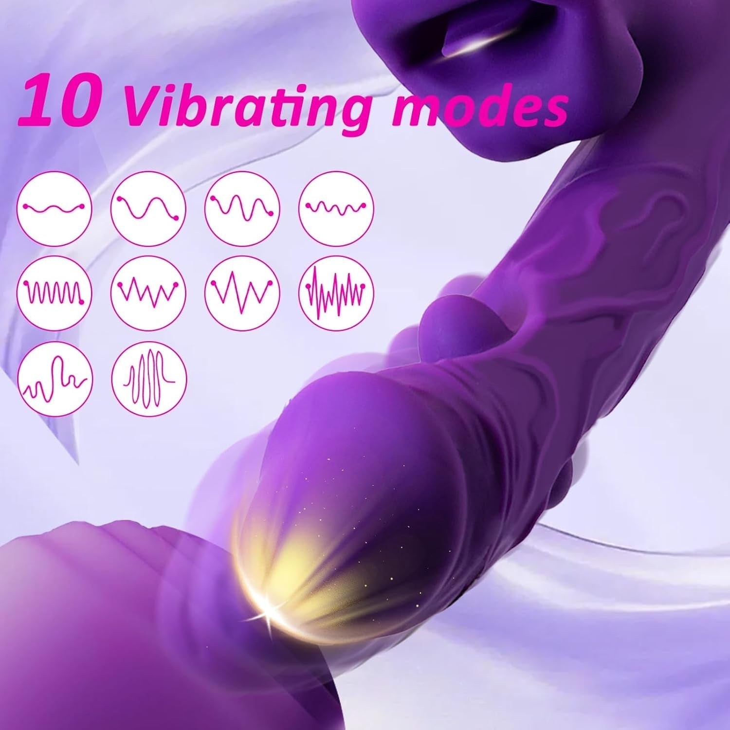 BiteBloom Tapping & Licking Rabbit Dildo Vibrator