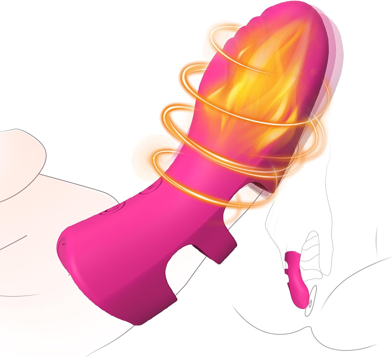 BlissFlare Heated Finger Vibrator
