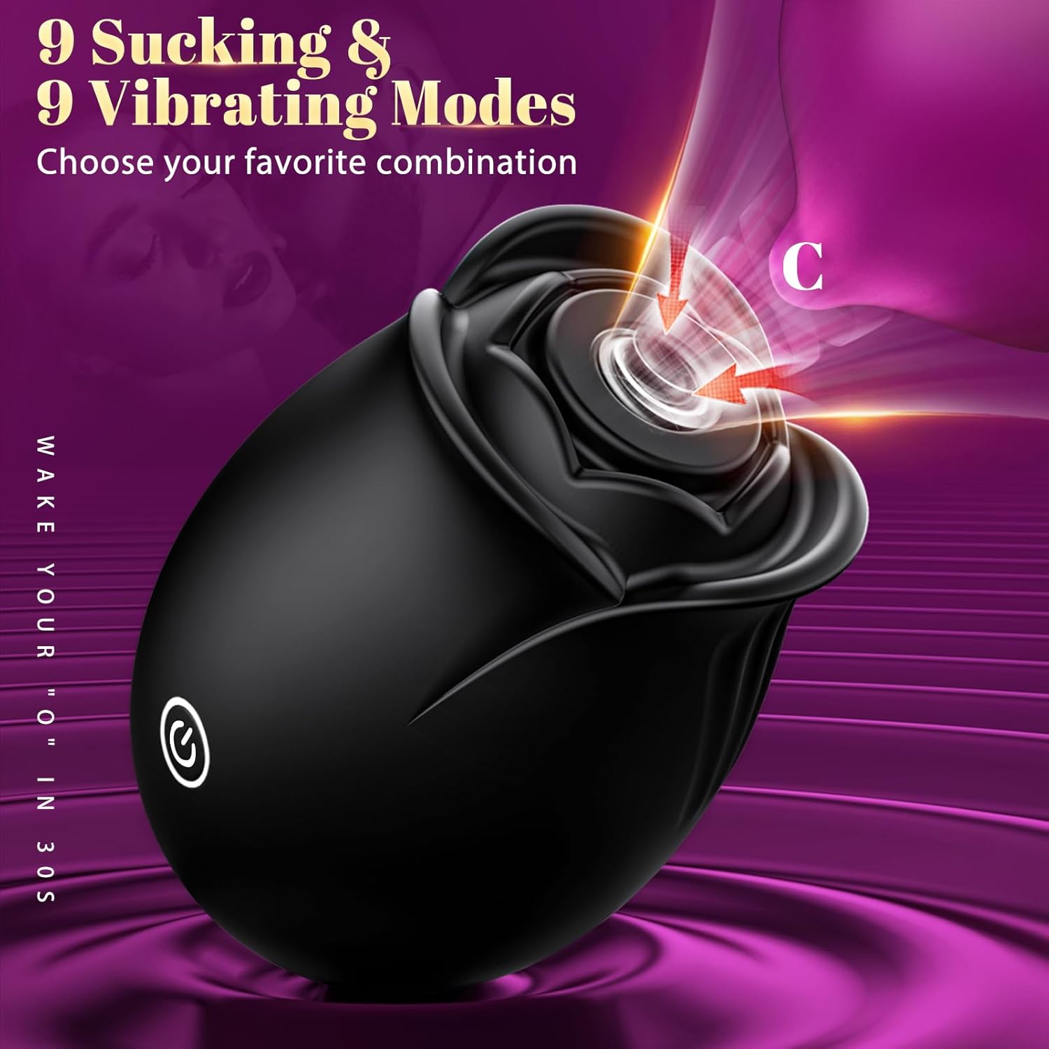 BloomPulse App-Controlled Rose Dual Suction Vibrator