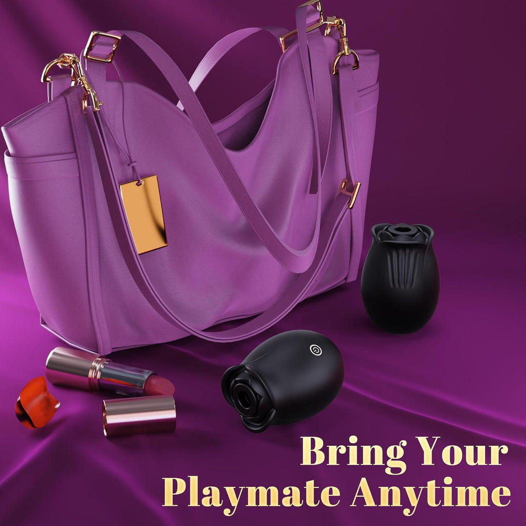 BloomPulse App-Controlled Rose Dual Suction Vibrator
