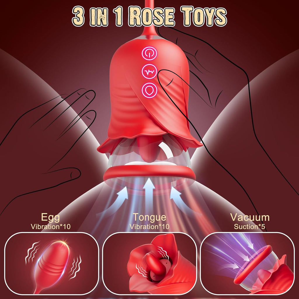 BloomQueen 3-in-1 Clit Pump Vibrator
