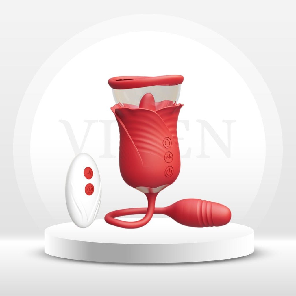 BloomQueen 3-in-1 Clit Pump Vibrator