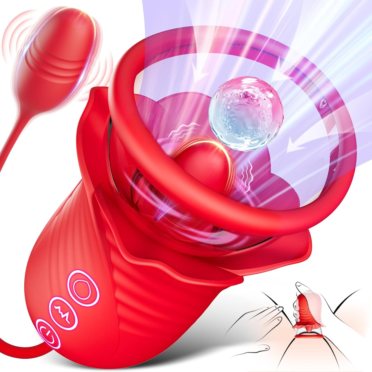 BloomQueen 3-in-1 Clit Pump Vibrator