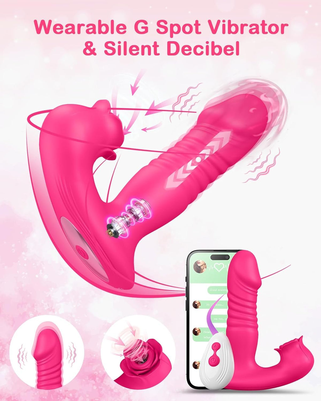 BloomRush Wearable Rose Thrusting Clit Sucker