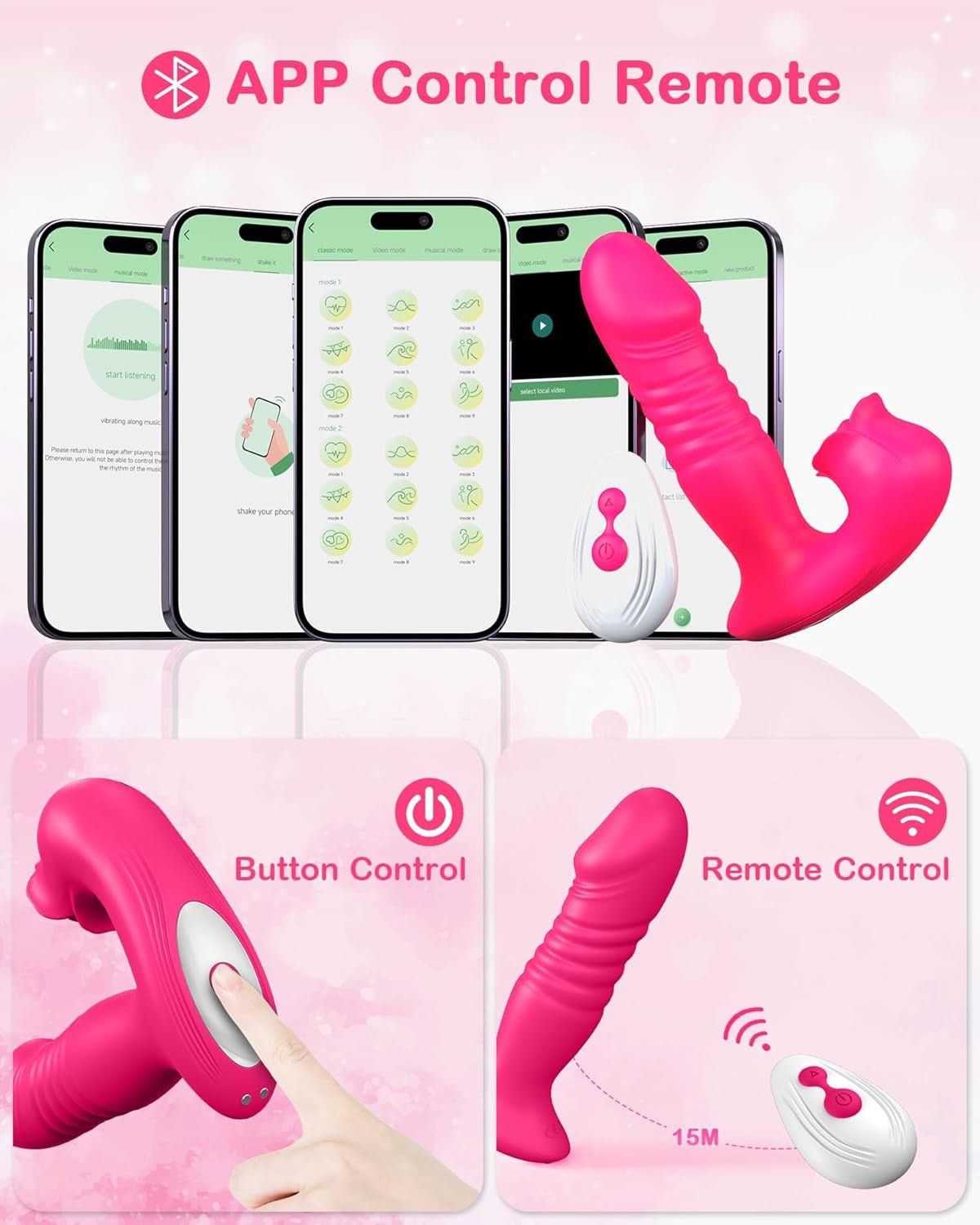 BloomRush Wearable Rose Thrusting Clit Sucker