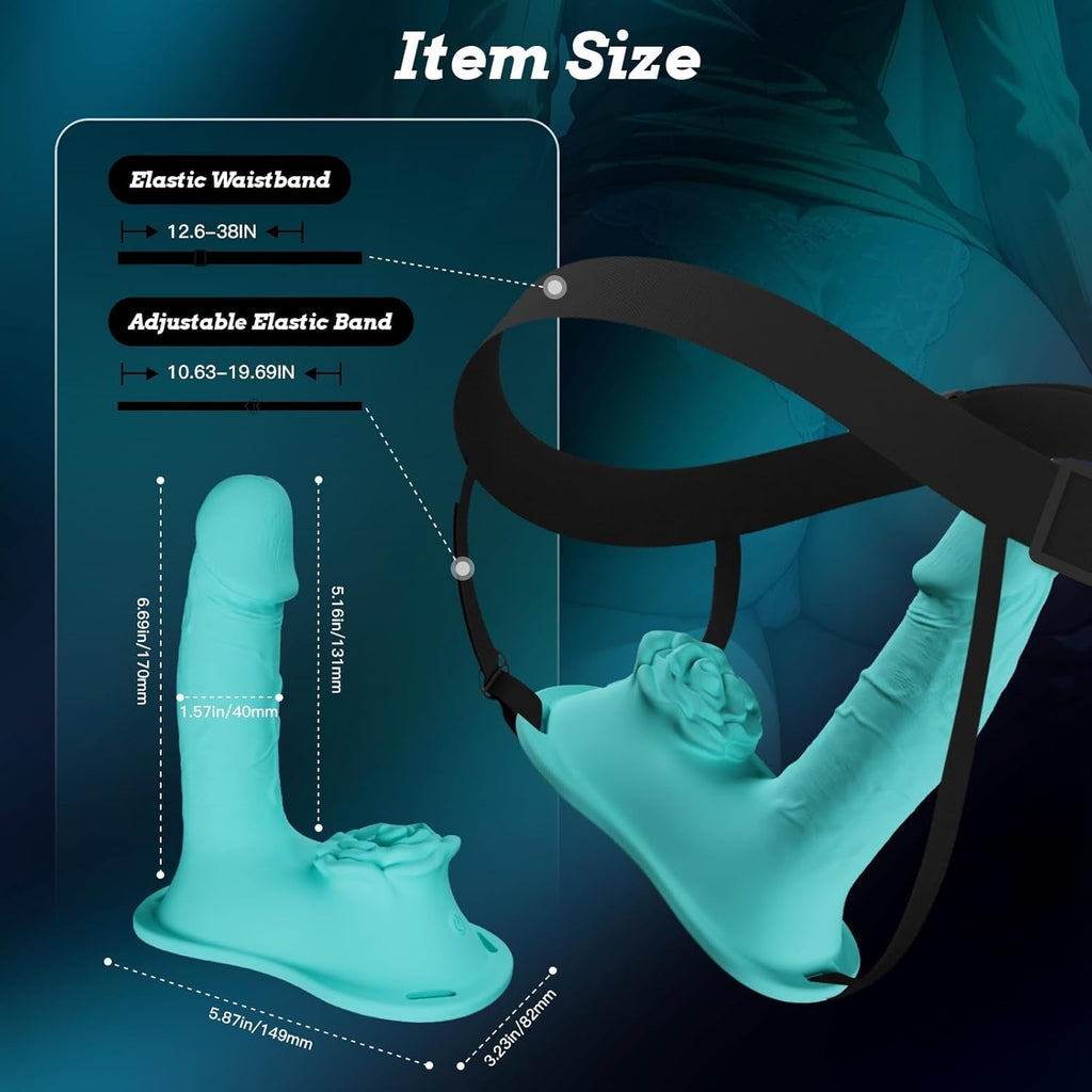 BloomSaddle Thrusting Ride-On Dildo with Clitoral Stimulator