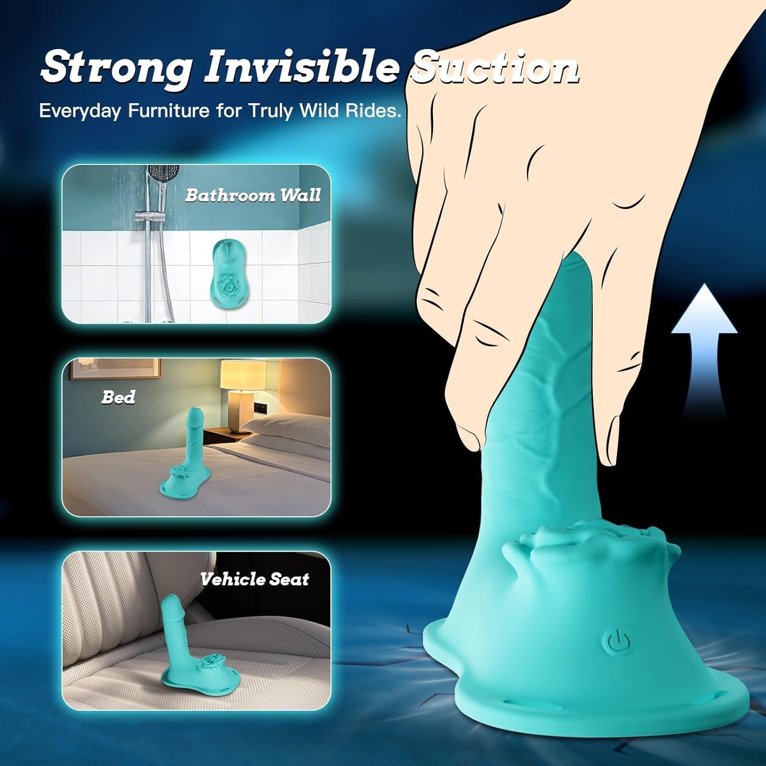 BloomSaddle Thrusting Ride-On Dildo with Clitoral Stimulator