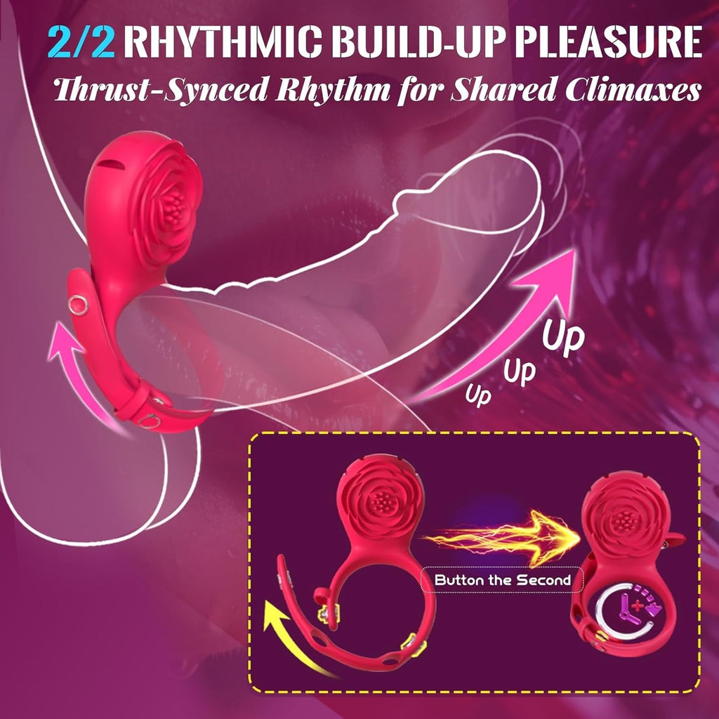 BloomSwitch 2-in-1 Wearable Vibrator Couples Ring
