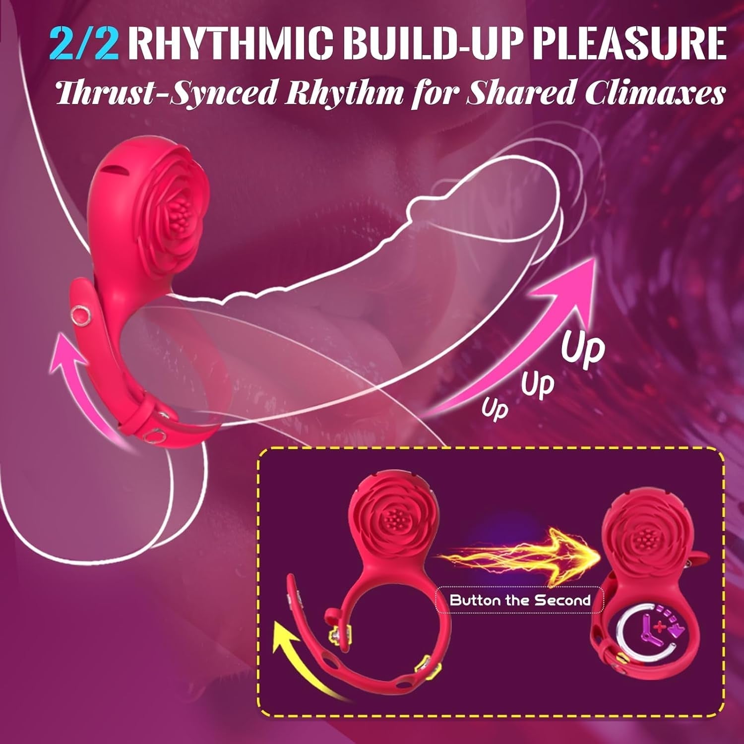 BloomSwitch 2-in-1 Wearable Vibrator Couples Ring