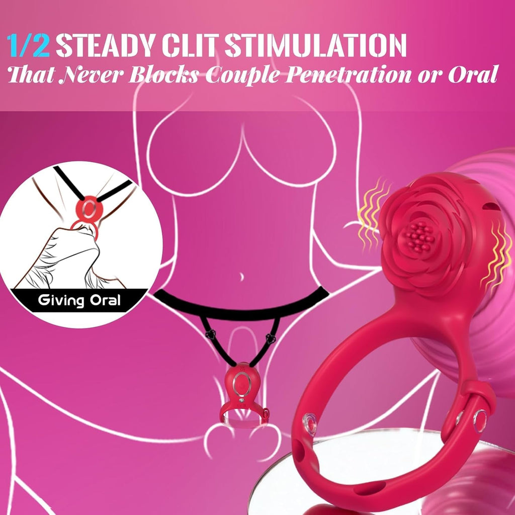 BloomSwitch 2-in-1 Wearable Vibrator Couples Ring
