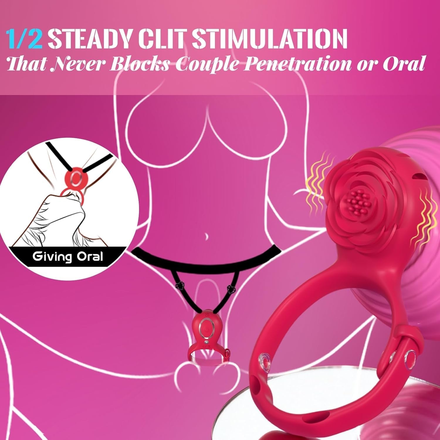 BloomSwitch 2-in-1 Wearable Vibrator Couples Ring