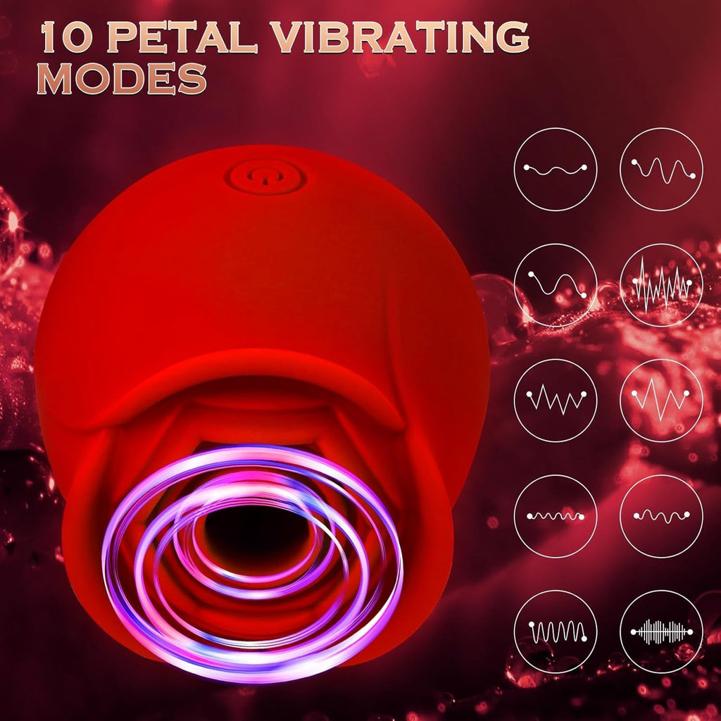 BloomSync App Controlled Rose Suction Vibrator