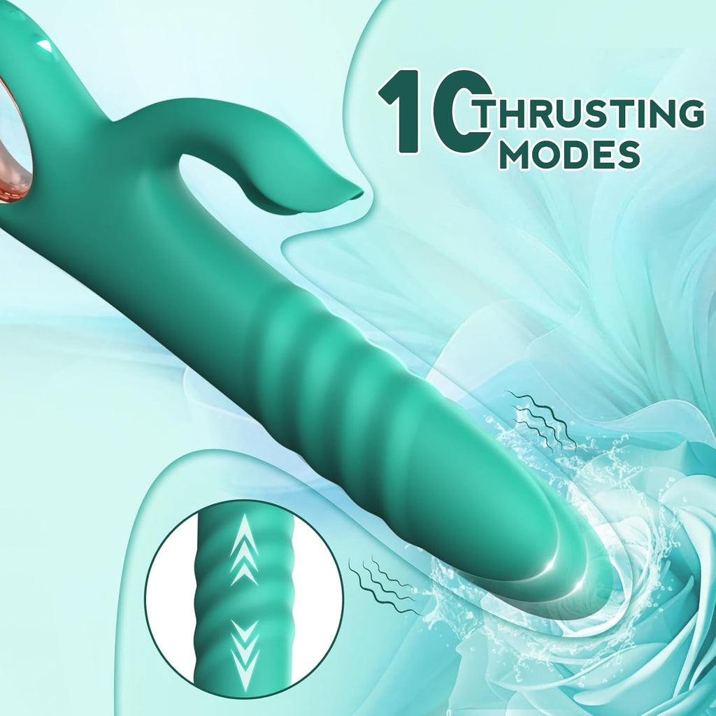 BloomThrust Thrusting Rabbit Vibrator for Women