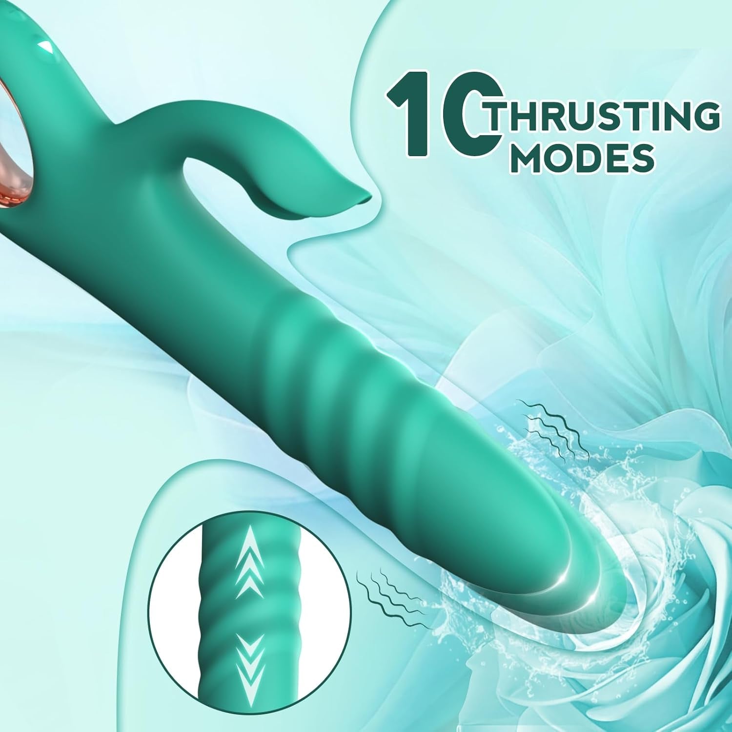 BloomThrust Thrusting Rabbit Vibrator for Women