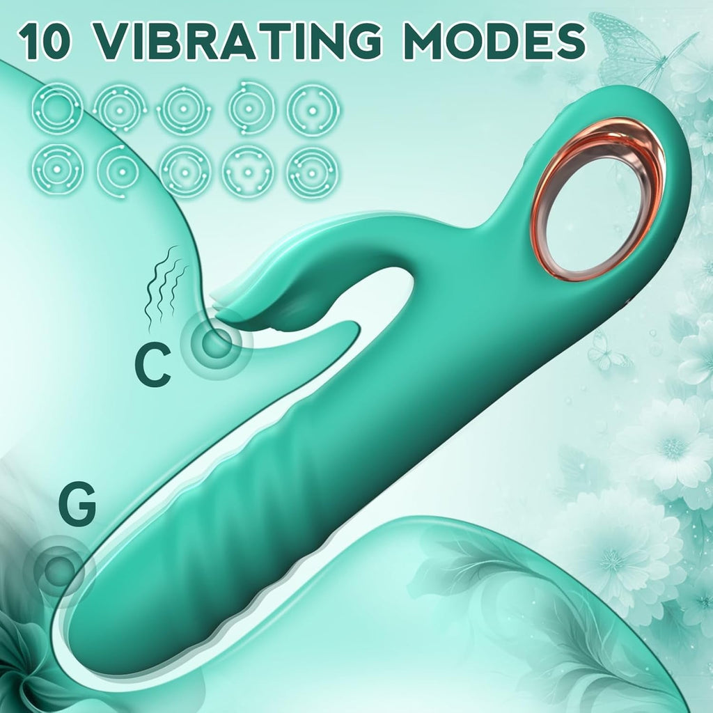 BloomThrust Thrusting Rabbit Vibrator for Women