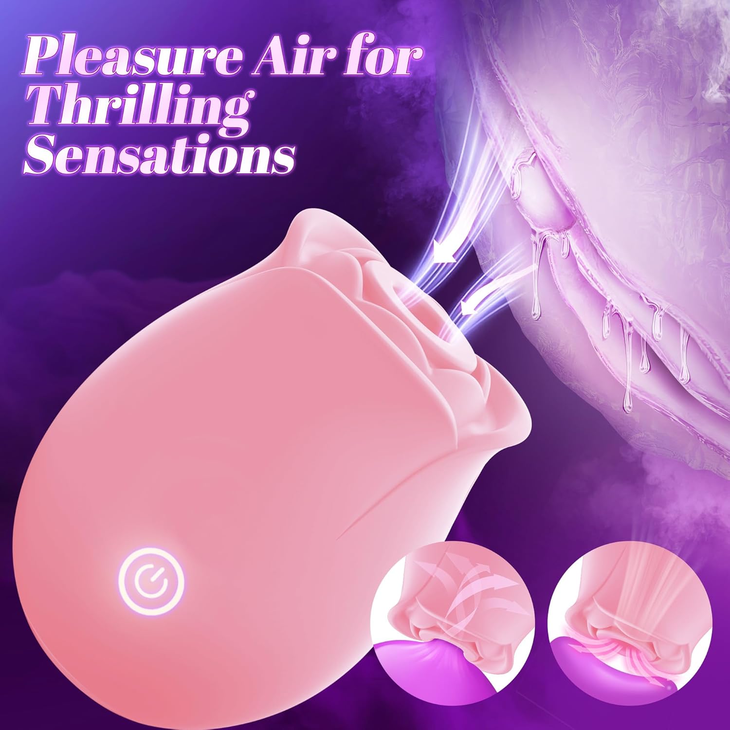 BloomVelvet Rose Suction Vibrator | 10 Modes