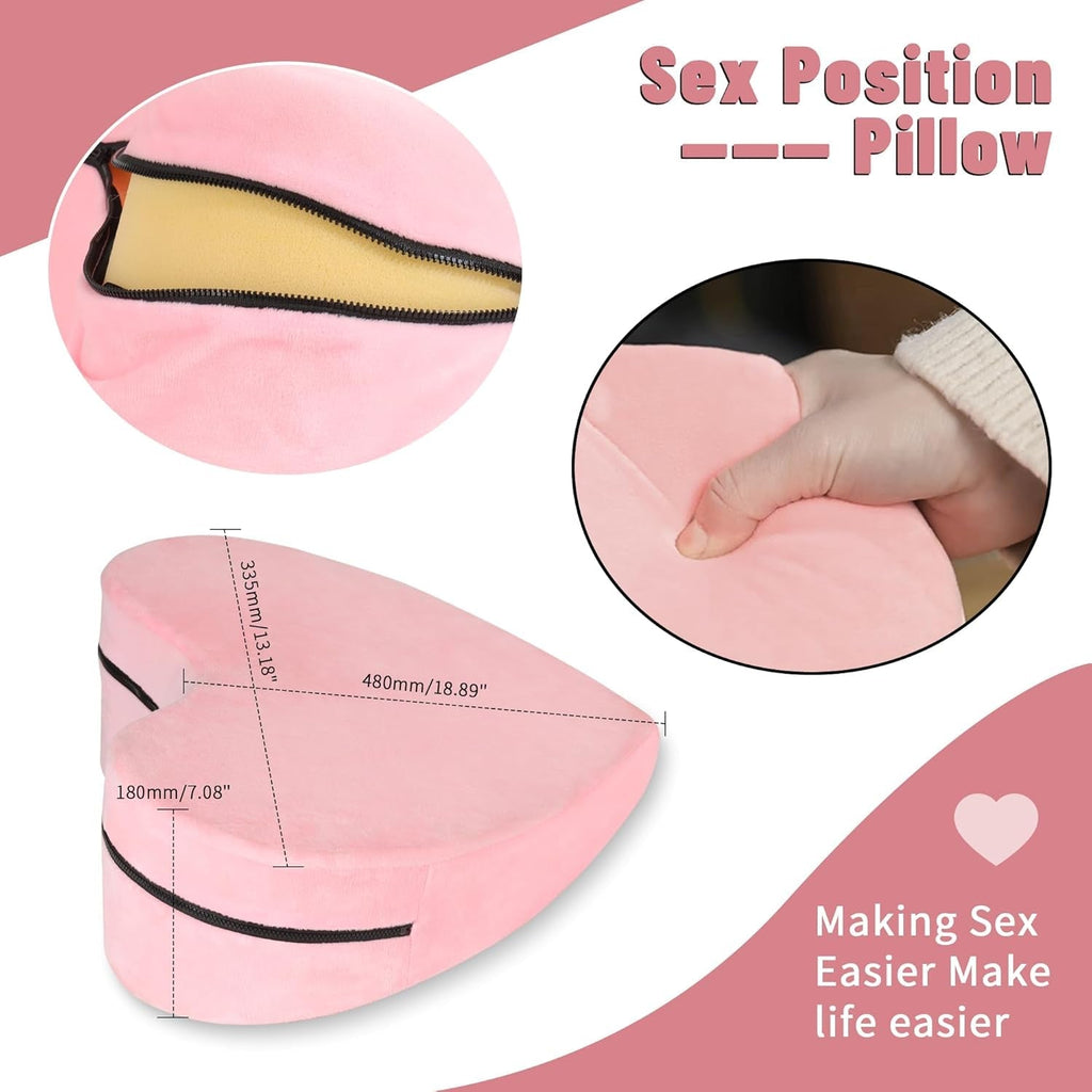 BlushAmour Heart-Shaped Sex Position Pillow