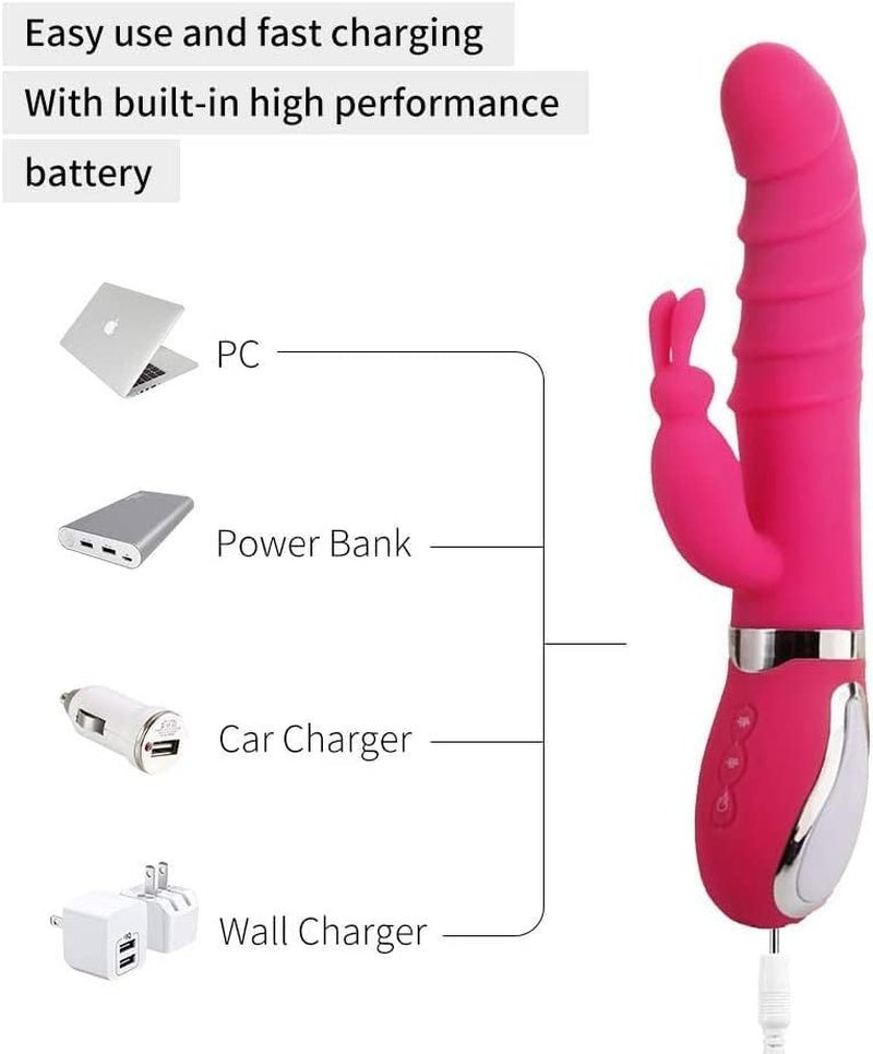 BlushHeat Rabbit Wand Vibrator