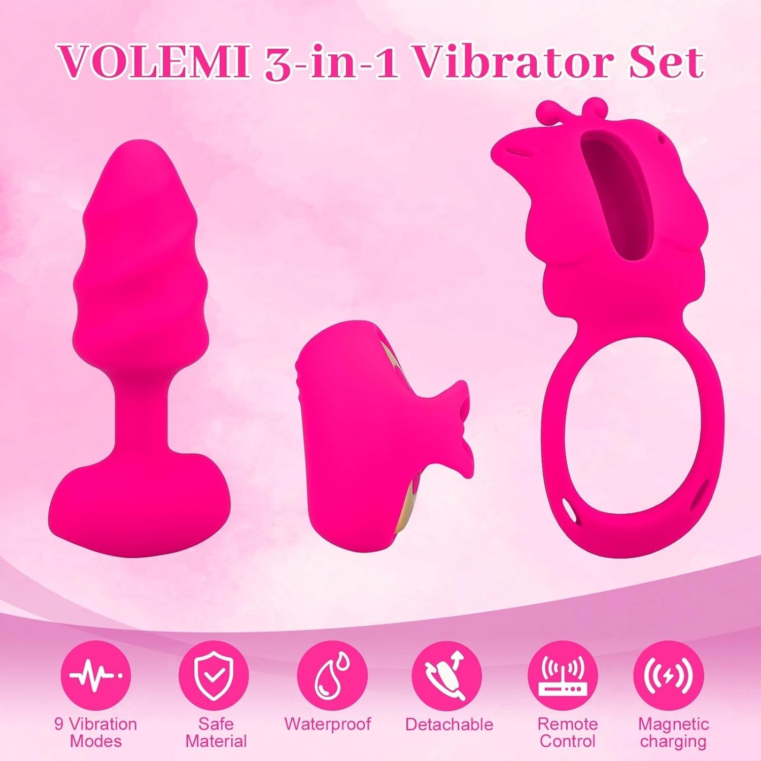 BlushPlay 3-in-1 Couples Vibrator Kit
