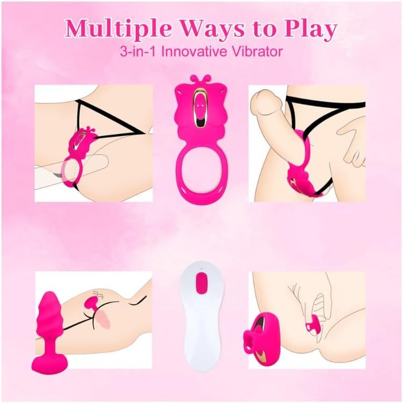 BlushPlay 3-in-1 Couples Vibrator Kit