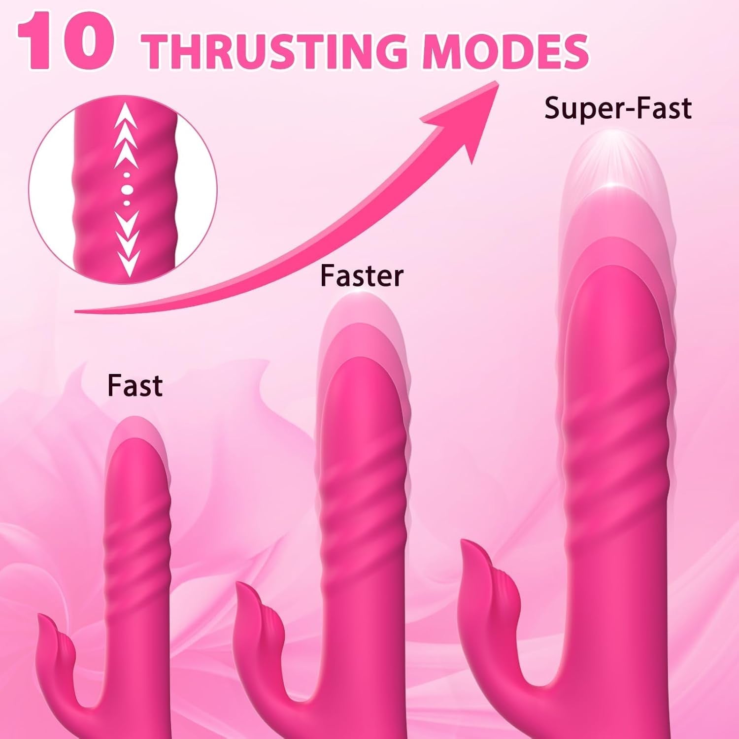 BlushPulse Pink Thrusting Rabbit Vibrator