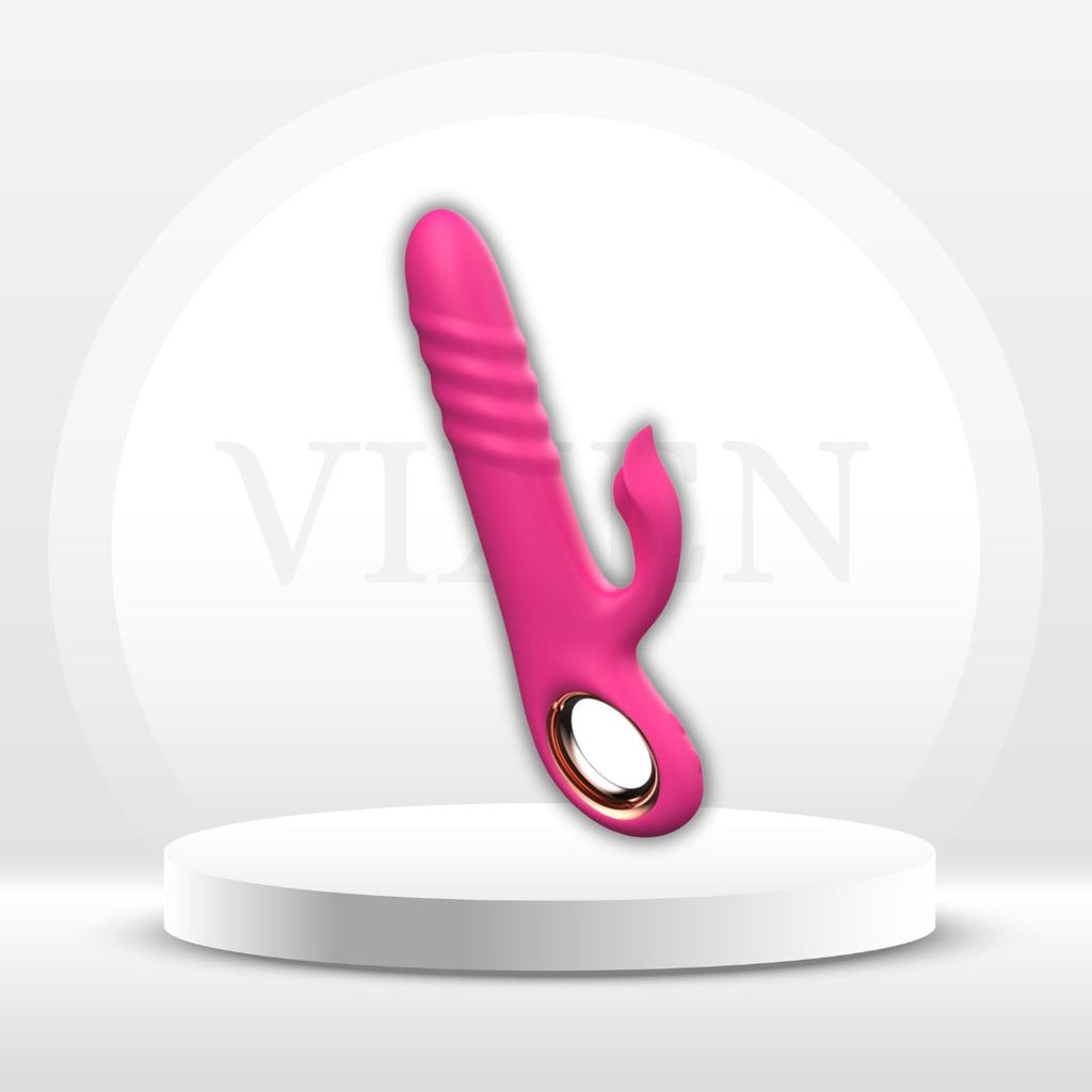 BlushPulse Pink Thrusting Rabbit Vibrator