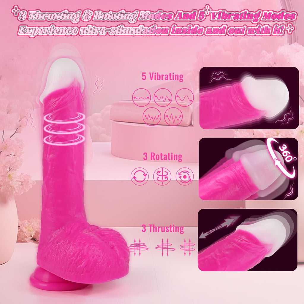 BlushThrust Triple Motion Dildo Vibrator