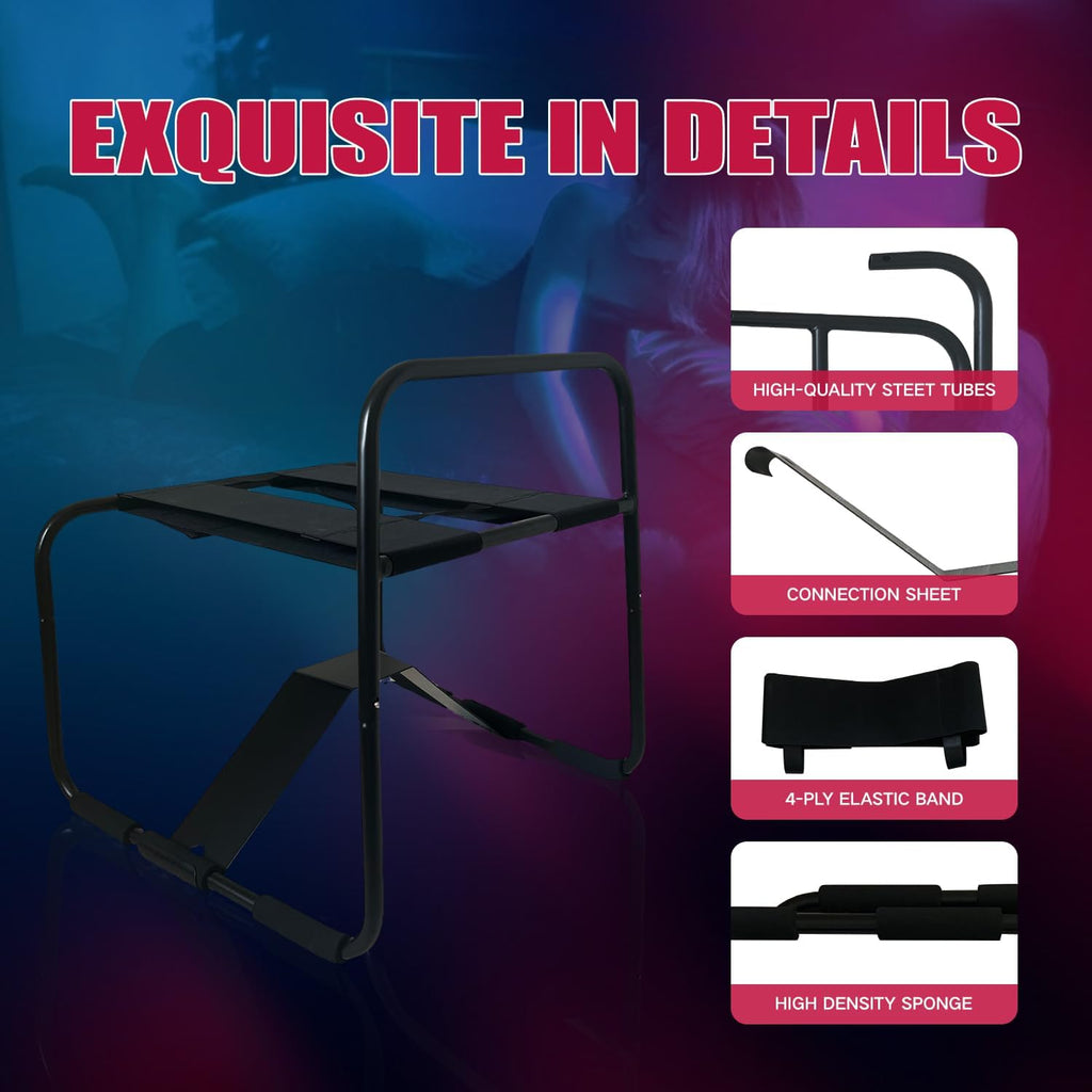 BounceEase Adjustable Sex Chair with Armrest