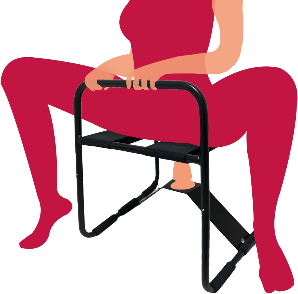 BounceEase Adjustable Sex Chair with Armrest