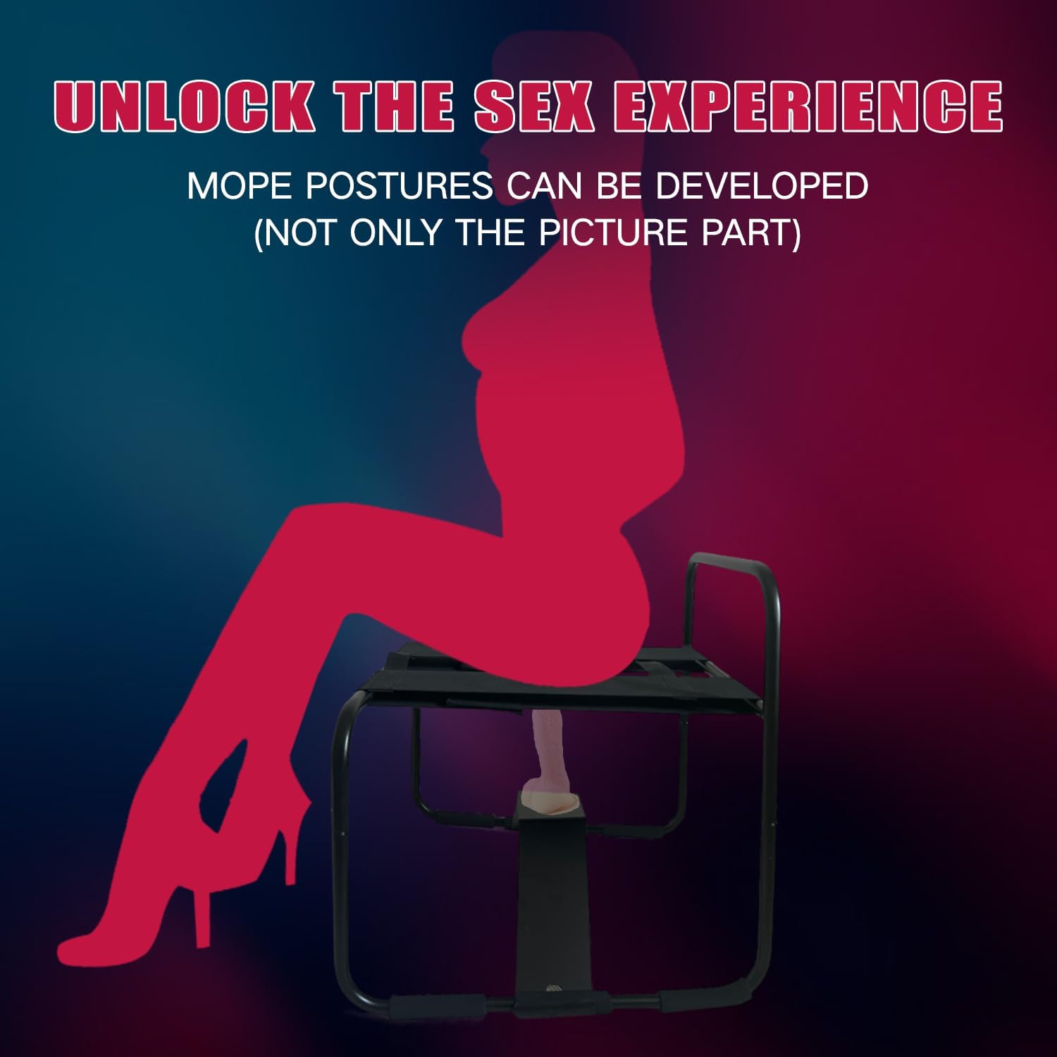 BounceEase Adjustable Sex Chair with Armrest