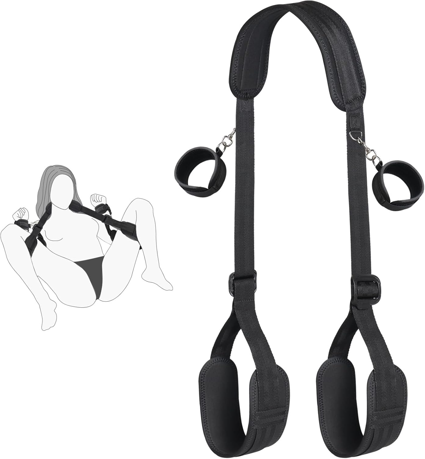 BoundFlex Adjustable Bondage Restraint Straps with Padded Cuffs