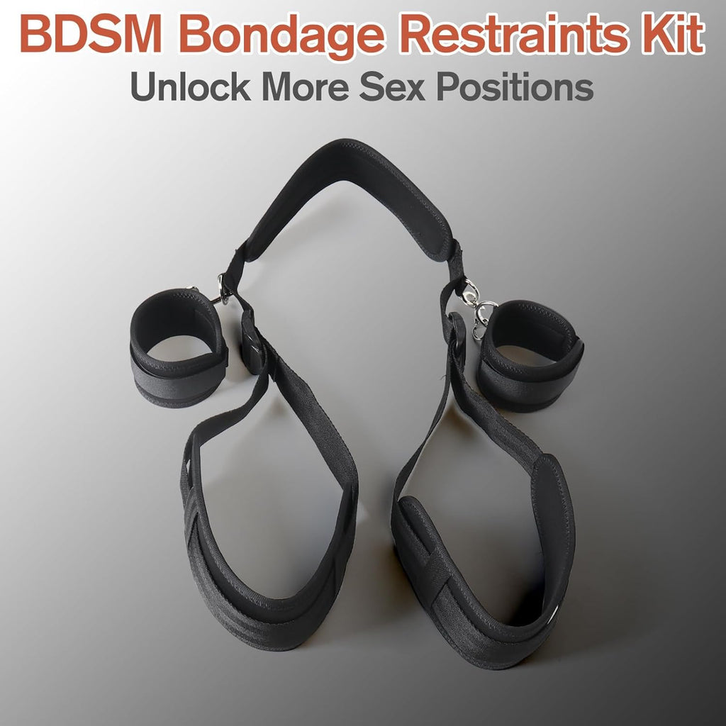 BoundFlex Adjustable Bondage Restraint Straps with Padded Cuffs
