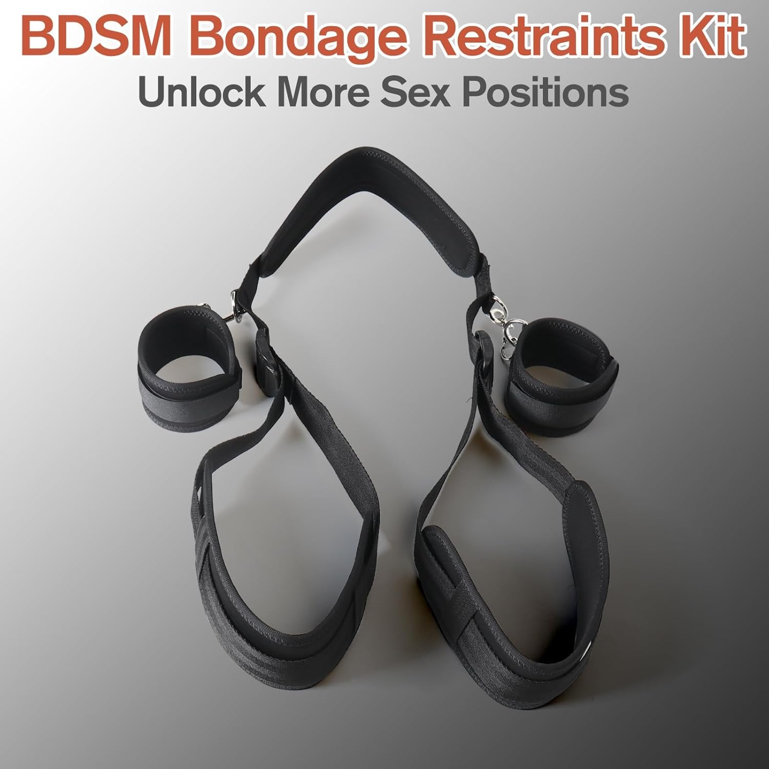 BoundFlex Adjustable Bondage Restraint Straps with Padded Cuffs