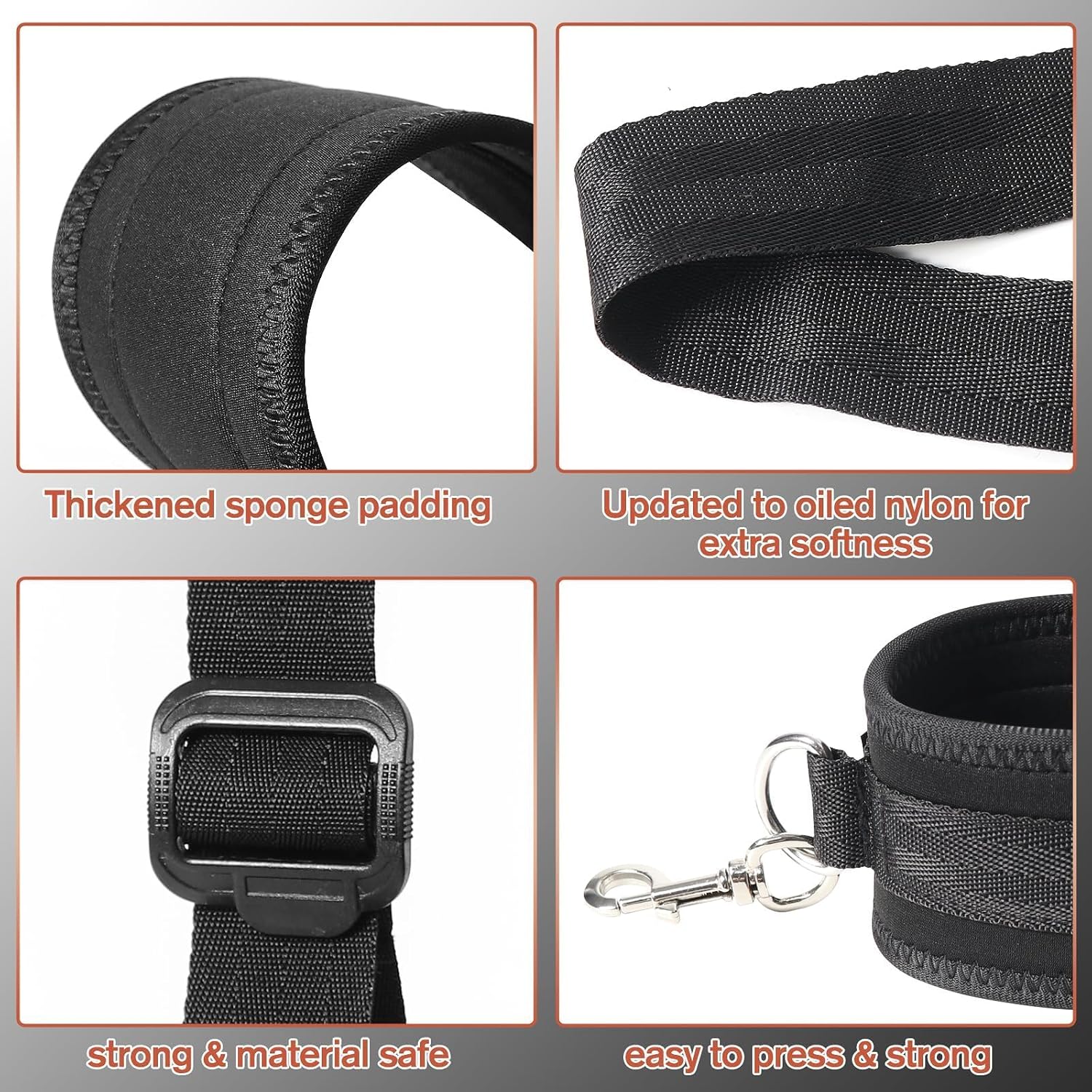 BoundFlex Adjustable Bondage Restraint Straps with Padded Cuffs