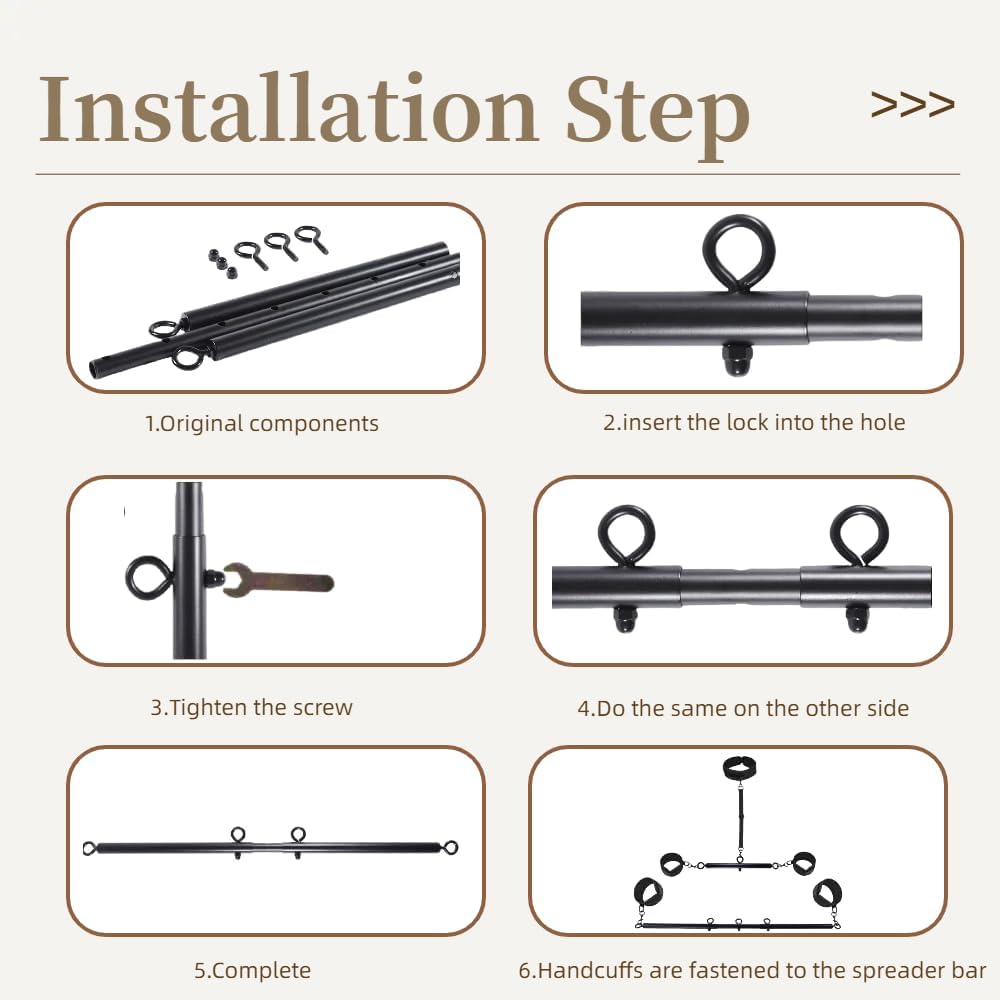 BoundFrame Adjustable BDSM Bar Restraint Kit