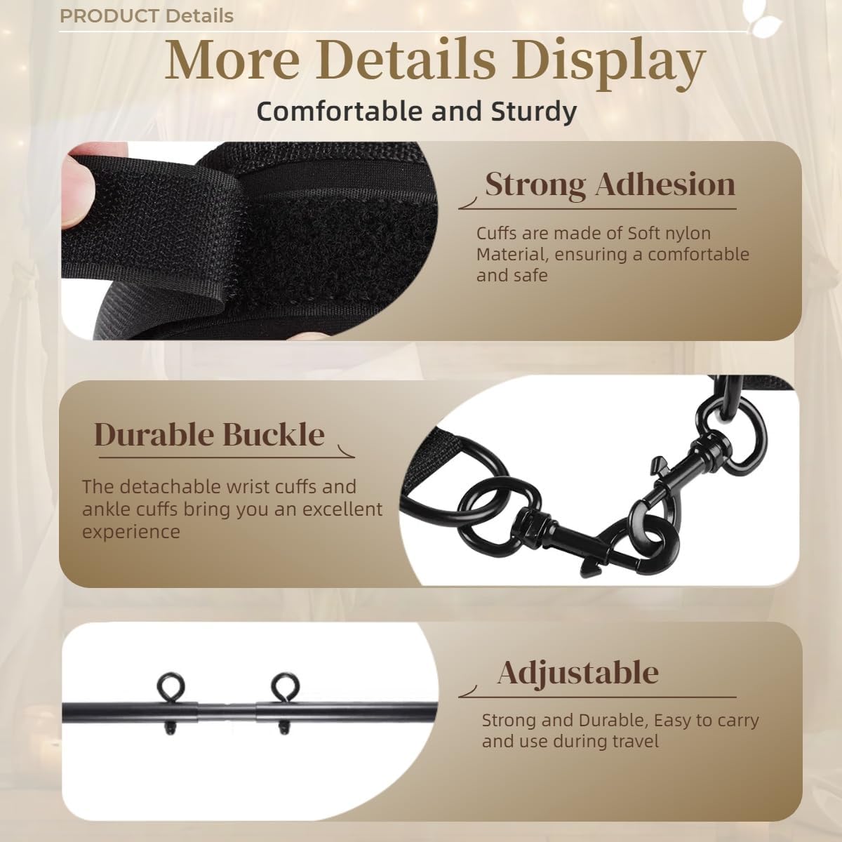 BoundFrame Adjustable BDSM Bar Restraint Kit