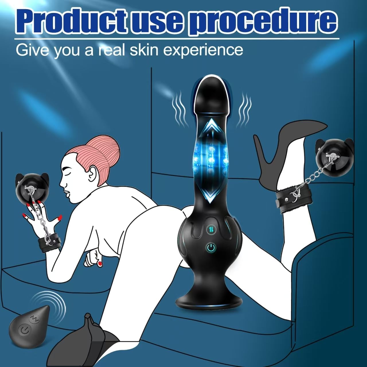 BoundMotion Deluxe Thrusting Dildo and BDSM Set