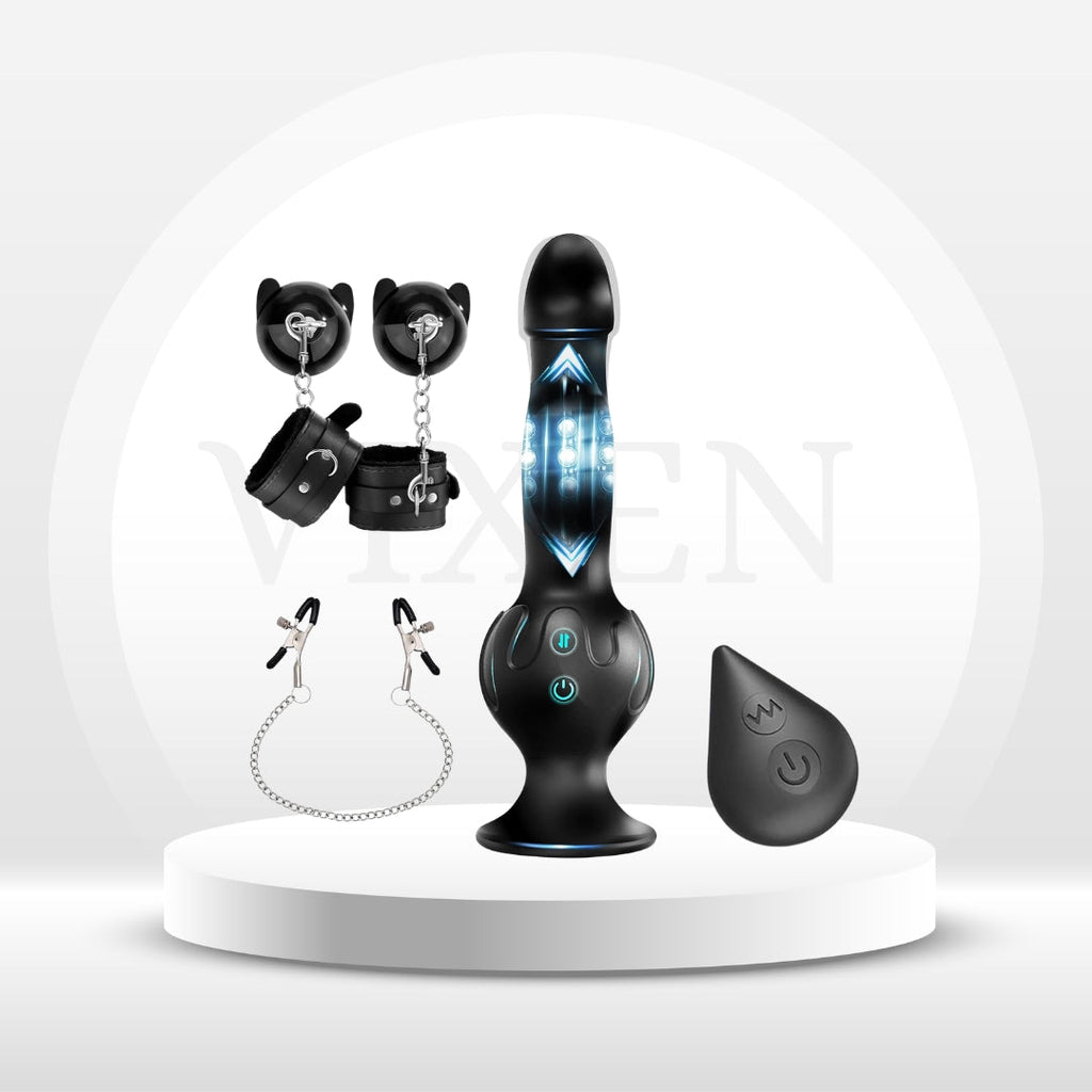 BoundMotion Deluxe Thrusting Dildo and BDSM Set