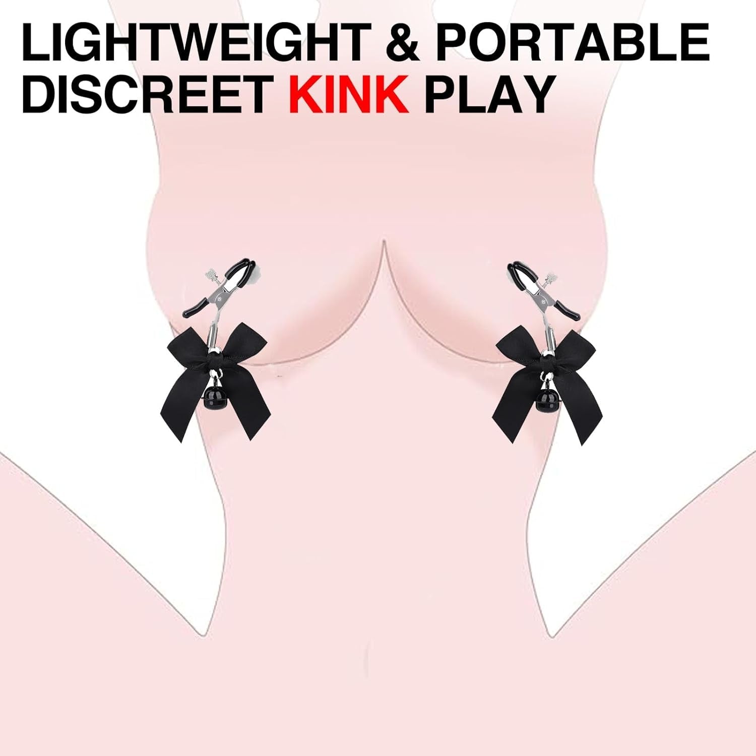 BowBelle BDSM Nipple Clamps Collar Set